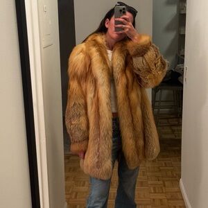 Red Fox Fur Jacket Vintage Aspen